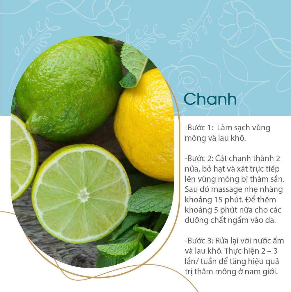 cách trị thâm mông cho nam bằng chanh