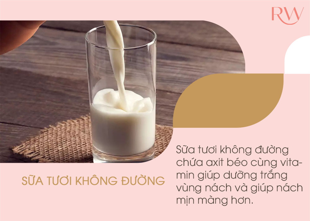 cách làm nách hết sần sùi bằng sữa tươi không đường